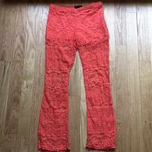 Orange Lace Trousers